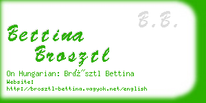 bettina brosztl business card